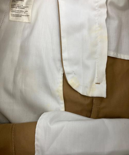 Acne studios（アクネ ストゥディオズ）Acne studios (アクネ ストゥディオズ) PINOT CO TROUSERSストレートパンツ ベージュ サイズ:SIZE 48の古着・服飾アイテム