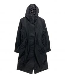 AIGLE（エーグル）の古着「透湿防水 ロングフーデッドフィッシュテールジャケット　ZBFBL94-PU」｜ブラック