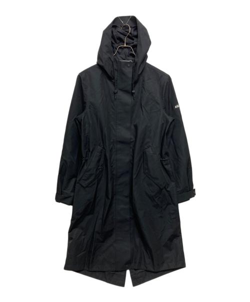 AIGLE（エーグル）AIGLE (エーグル) 透湿防水 ロングフーデッドフィッシュテールジャケット　ZBFBL94-PU ブラック サイズ:SIZE 38の古着・服飾アイテム