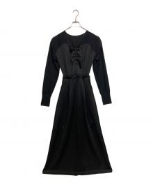 Ameri（アメリ）の古着「UND DOCKING DESIGN SWEAT DRESS」｜ブラック