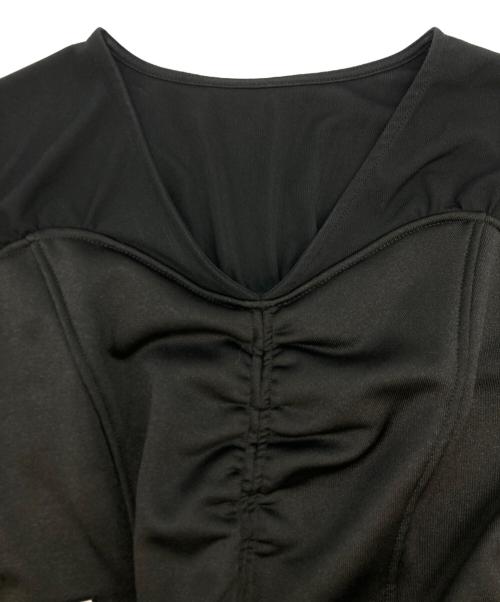 Ameri（アメリ）Ameri (アメリ) UND DOCKING DESIGN SWEAT DRESS ブラック サイズ:SIZE Sの古着・服飾アイテム