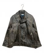 MAISON SPECIALメゾンスペシャル）の古着「Sheep Leather Tailored Double Rider Jacket」｜ブラック