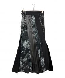 OZZON（オッズオン）の古着「レースアップロングスカート」｜ブラック