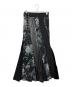OZZON（オッズオン）の古着「レースアップロングスカート」｜ブラック