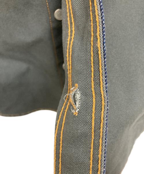 KOJIMA GENES（コジマジーンズ）KOJIMA GENES (コジマジーンズ) コンボ デニム シャツ ジャケット インディゴ×カーキ サイズ:SIZE Mの古着・服飾アイテム