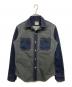 KOJIMA GENES (コジマジーンズ) コンボ デニム シャツ ジャケット インディゴ×カーキ サイズ:SIZE M：9000円