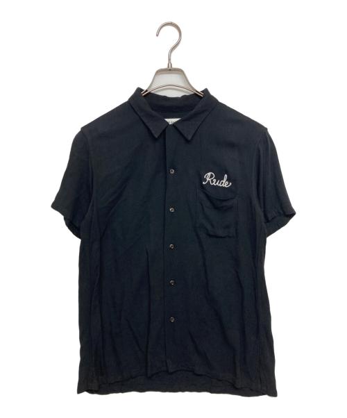 RUDE GALLERY（ルードギャラリー）RUDE GALLERY (ルードギャラリー) 刺繍アロハオープンカラーシャツ ブラック サイズ:SIZE 3の古着・服飾アイテム