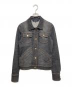 GUCCIグッチ）の古着「デニムジャケット」｜ブラック