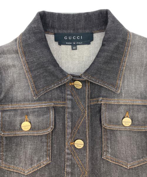 GUCCI（グッチ）GUCCI (グッチ) デニムジャケット ブラック サイズ:SIZE 40の古着・服飾アイテム