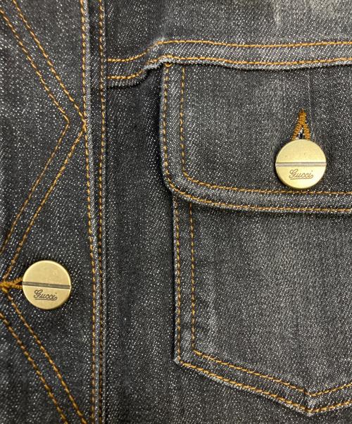 GUCCI（グッチ）GUCCI (グッチ) デニムジャケット ブラック サイズ:SIZE 40の古着・服飾アイテム