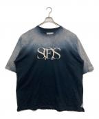 SOUND OF SUNRISEサウンドオブサンライズ）の古着「S.O.S Sun Faded Like T-shirt」｜ブラック