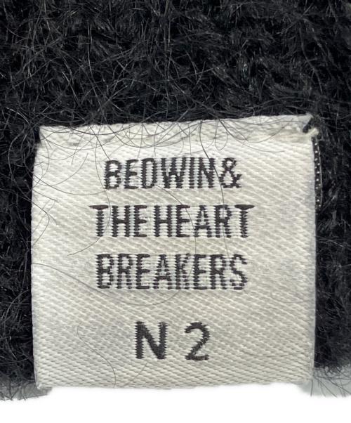 BEDWIN &THE HEARTBREAKERS（ベドウィンアンドザ ハートブレイカーズ）BEDWIN &THE HEARTBREAKERS (ベドウィンアンドザ ハートブレイカーズ) モヘア混ニットカーディガン ブラック サイズ:実寸参照の古着・服飾アイテム