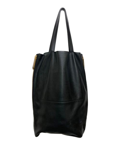 JIL SANDER（ジルサンダー）JIL SANDER (ジルサンダー) サイドジップレザートートバッグ ブラック サイズ:実寸サイズをご参照下さい。の古着・服飾アイテム