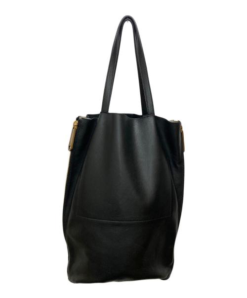 JIL SANDER（ジルサンダー）JIL SANDER (ジルサンダー) サイドジップレザートートバッグ ブラック サイズ:実寸サイズをご参照下さい。の古着・服飾アイテム
