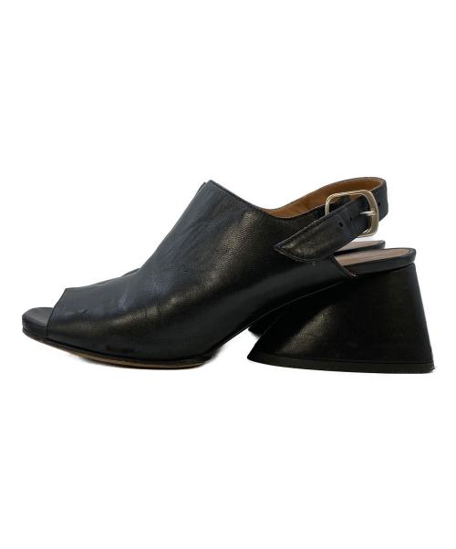 DRIES VAN NOTEN（ドリスヴァンノッテン）DRIES VAN NOTEN (ドリスヴァンノッテン) レザーサンダル ブラック サイズ:SIZE36の古着・服飾アイテム