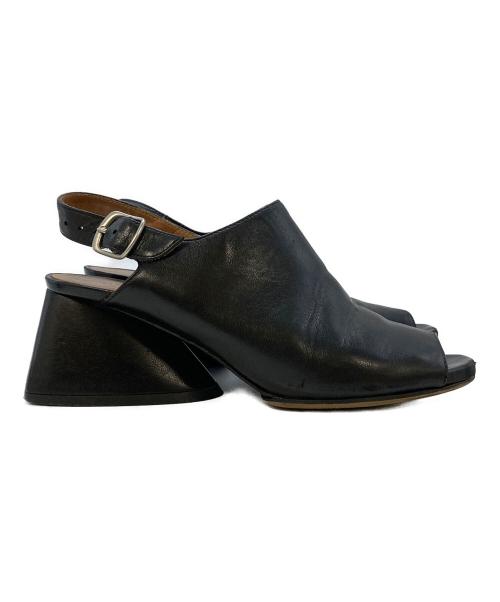 DRIES VAN NOTEN（ドリスヴァンノッテン）DRIES VAN NOTEN (ドリスヴァンノッテン) レザーサンダル ブラック サイズ:SIZE36の古着・服飾アイテム