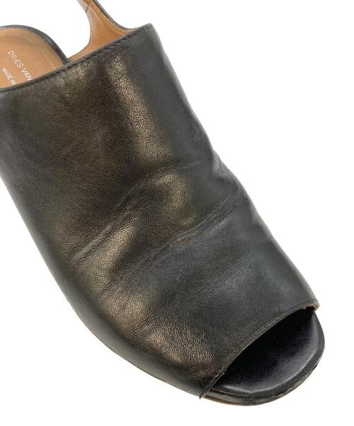 DRIES VAN NOTEN（ドリスヴァンノッテン）DRIES VAN NOTEN (ドリスヴァンノッテン) レザーサンダル ブラック サイズ:SIZE36の古着・服飾アイテム
