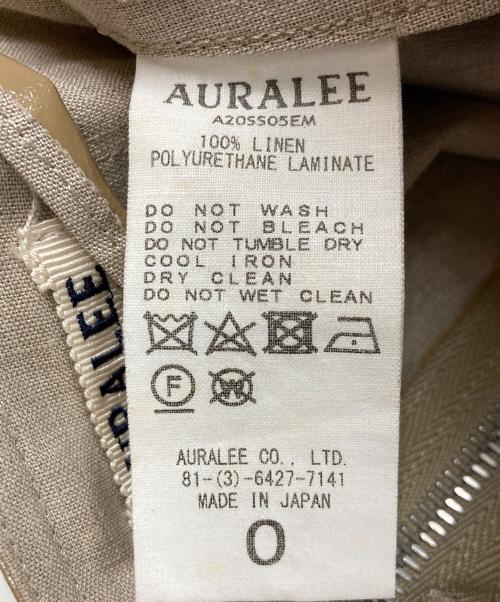AURALEE（オーラリー）AURALEE (オーラリー) リネン樹脂加工タイトスカート/LINEN ENAMEL LAMINATE SKIRT ベージュ サイズ:SIZE0の古着・服飾アイテム