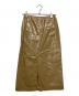 AURALEE（オーラリー）の古着「リネン樹脂加工タイトスカート/LINEN ENAMEL LAMINATE SKIRT」｜ベージュ