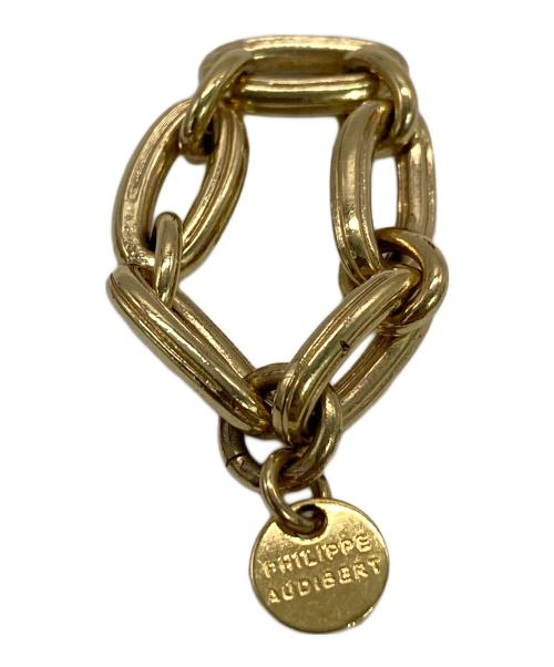 philippe audibert（フィリップオーディベール）philippe audibert (フィリップオーディベール) MARCUS ゴールデンオーバルリンクチェーン リング ゴールド サイズ:-の古着・服飾アイテム