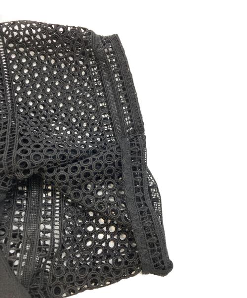 BALLSEY（ボールジィ）BALLSEY (ボールジィ) レースコンビ ペプラムプルオーバー ブラック サイズ:SIZE Sの古着・服飾アイテム