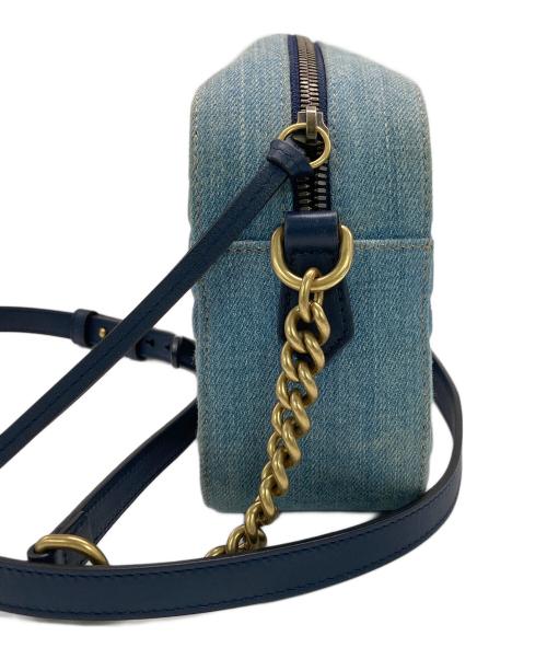 GUCCI（グッチ）GUCCI (グッチ) デニム スモール ショルダーバッグ インディゴ サイズ:実寸サイズを参照してくださいの古着・服飾アイテム