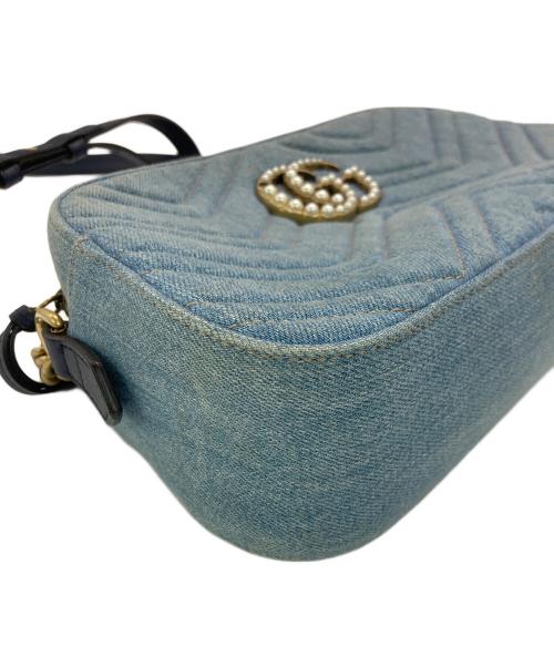 GUCCI（グッチ）GUCCI (グッチ) デニム スモール ショルダーバッグ インディゴ サイズ:実寸サイズを参照してくださいの古着・服飾アイテム
