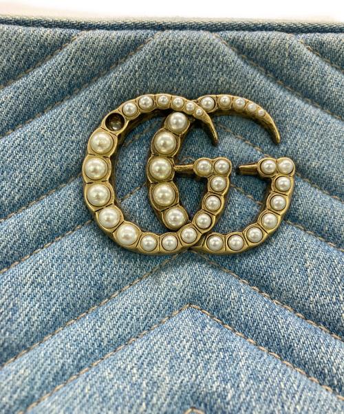 GUCCI（グッチ）GUCCI (グッチ) デニム スモール ショルダーバッグ インディゴ サイズ:実寸サイズを参照してくださいの古着・服飾アイテム