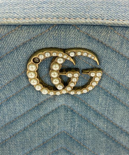 GUCCI（グッチ）GUCCI (グッチ) デニム スモール ショルダーバッグ インディゴ サイズ:実寸サイズを参照してくださいの古着・服飾アイテム