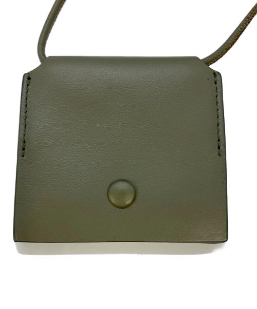 Acne studios（アクネ ストゥディオズ）Acne studios (アクネ ストゥディオズ) レザーネックミニコインケース グリーンの古着・服飾アイテム