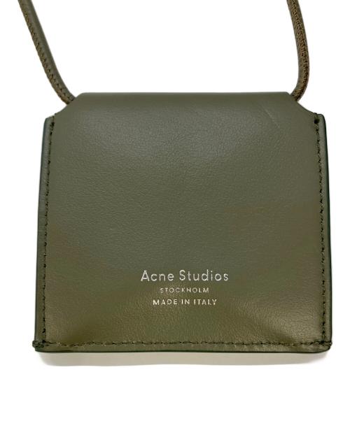 Acne studios（アクネ ストゥディオズ）Acne studios (アクネ ストゥディオズ) レザーネックミニコインケース グリーンの古着・服飾アイテム
