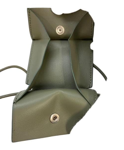 Acne studios（アクネ ストゥディオズ）Acne studios (アクネ ストゥディオズ) レザーネックミニコインケース グリーンの古着・服飾アイテム