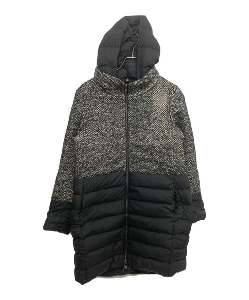 MOORER（ムーレー）MOORER (ムーレー) ツイード切替ダウンコート　OME6205103C ブラック サイズ:SIZE42の古着・服飾アイテム