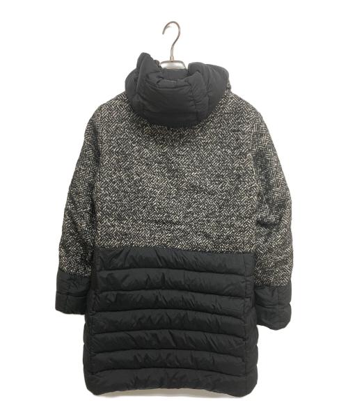 MOORER（ムーレー）MOORER (ムーレー) ツイード切替ダウンコート　OME6205103C ブラック サイズ:SIZE42の古着・服飾アイテム