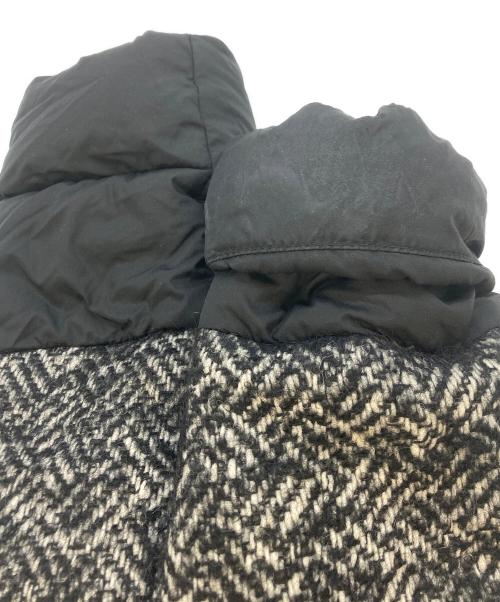 MOORER（ムーレー）MOORER (ムーレー) ツイード切替ダウンコート　OME6205103C ブラック サイズ:SIZE42の古着・服飾アイテム