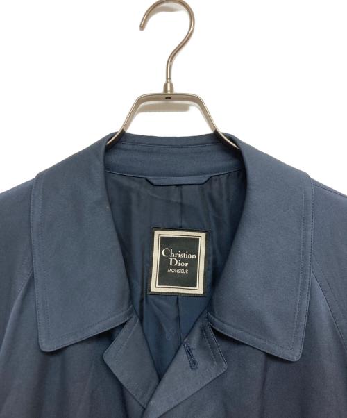 Christian Dior MONSIEUR（クリスチャンディオールムッシュ）Christian Dior MONSIEUR (クリスチャンディオールムッシュ) シルクトレンチコート ネイビー サイズ:SIZE Lの古着・服飾アイテム
