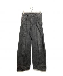 YUKI HASHIMOTO（ユウキハシモト）の古着「TWISTED JEANS」｜ブラック