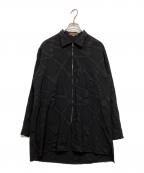 Y's for menワイズフォーメン）の古着「ジップシャツジャケット」｜ブラック