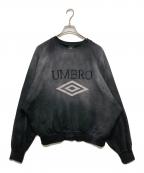 UMBRO×Lui'sアンブロ×ルイス）の古着「ピグメントクルーネックスウェット」｜ブラック