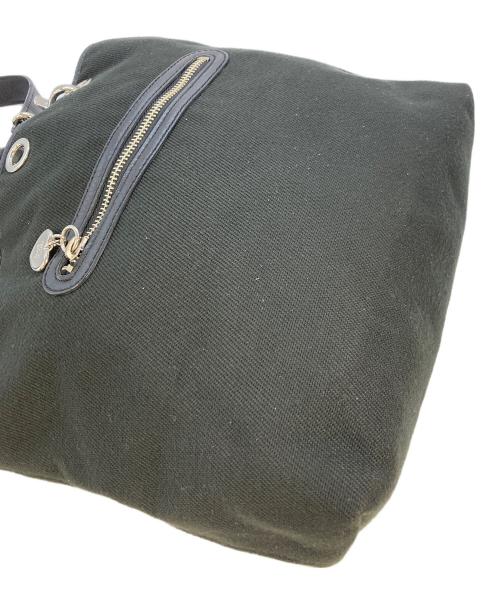 BURBERRY BLUE LABEL（バーバリー ブルー レーベル）BURBERRY BLUE LABEL (バーバリー ブルー レーベル) ポーチ付リングディテールハンドバッグ ブラック サイズ:実寸サイズをご参照下さい。の古着・服飾アイテム