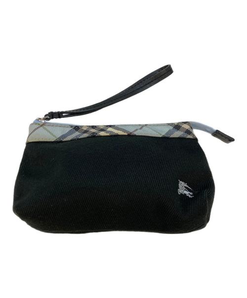 BURBERRY BLUE LABEL（バーバリー ブルー レーベル）BURBERRY BLUE LABEL (バーバリー ブルー レーベル) ポーチ付リングディテールハンドバッグ ブラック サイズ:実寸サイズをご参照下さい。の古着・服飾アイテム