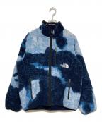 SUPREME×THE NORTH FACEシュプリーム×ザ ノース フェイス）の古着「Bleached Denim Print Fleece Jacket」｜ブルー