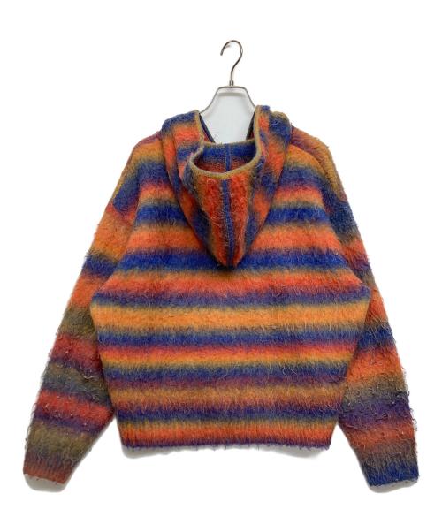WOKE EDGE（ウォーク エッジ）WOKE EDGE (ウォーク エッジ) GRADATION MOHAIR ZIP KNIT オレンジ サイズ:SIZE Mの古着・服飾アイテム
