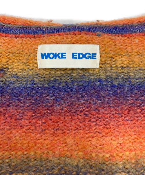 WOKE EDGE（ウォーク エッジ）WOKE EDGE (ウォーク エッジ) GRADATION MOHAIR ZIP KNIT オレンジ サイズ:SIZE Mの古着・服飾アイテム