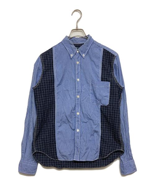 COMME des GARCONS HOMME（コムデギャルソン オム）COMME des GARCONS HOMME (コムデギャルソン オム) ギンガムドッキングシャツ ネイビー×ブルー サイズ:SIZE Sの古着・服飾アイテム