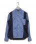 COMME des GARCONS HOMME（コムデギャルソン オム）の古着「ギンガムドッキングシャツ」｜ネイビー×ブルー
