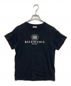 BALENCIAGAバレンシアガ）の古着「BBロゴ 半袖クルーネックTシャツ」｜ブラック