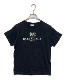 BALENCIAGA（バレンシアガ）の古着「BBロゴ 半袖クルーネックTシャツ」｜ブラック