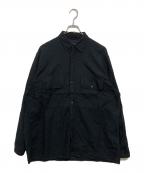 COMOLIコモリ）の古着「ベタシャン CPOシャツ」｜ブラック