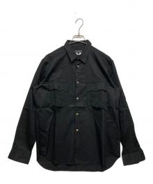 COMME des GARCONS HOMME PLUS（コムデギャルソンオムプリュス）の古着「メタルボタンミリタリーポケットアーミーシャツ」｜ブラック